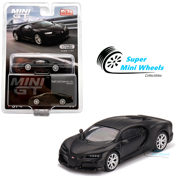 Mini GT 1:64 Bugatti Chiron Super Sport 300+ Matte Black #374