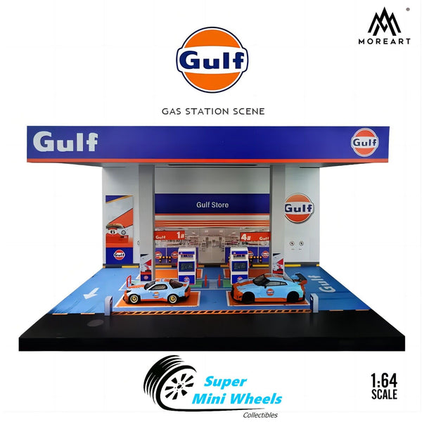 MoreArt 1:64 Diorama Gulf Oil Gas Station - Need to Assemble