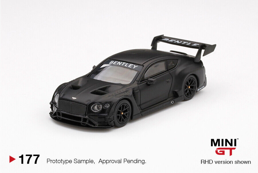 Mini GT 1:64 Bentley Continental GT3 Test Car (Black) #177 – Super