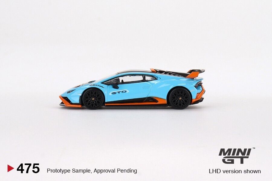 MINI GT Lamborghini Huracán STO Blu 475 Mini GT 1:64 Lamborghini Huracán STO Blu Laufey #475 – Super