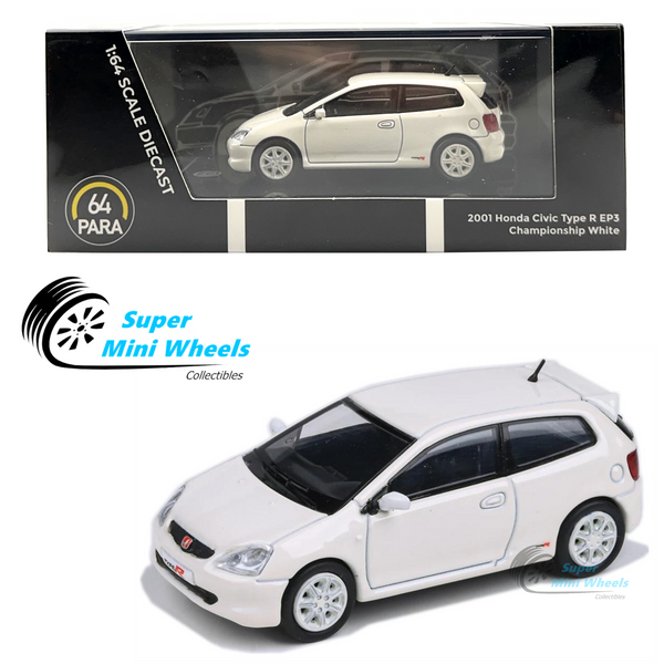 PARA64 1:64 Honda 2001 Civic Type R EP3 -  Championship White