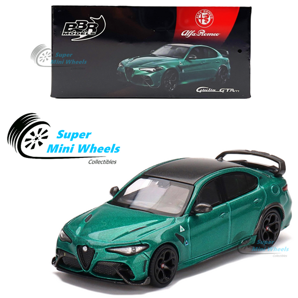 BBR Models 1:64 Alfa Romeo Giulia GTAm – Rosso GTA (Verde Montreal) High Wing