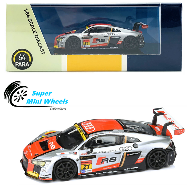 PARA64 - Audi R8 LMS 2015 - 2016 Team Hitotsuyama #21 Silver Diecast Model 1:64