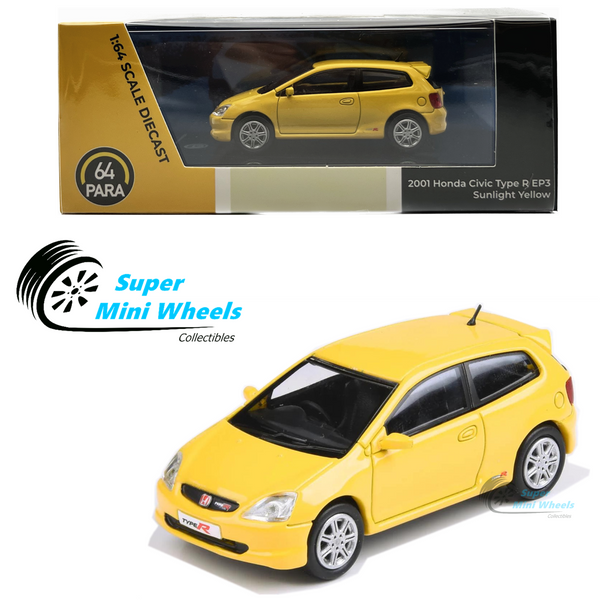 PARA64 - 1:64 - 2001 Honda Civic Type R EP3 - Sunlight Yellow