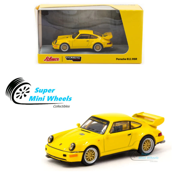 Schuco x Tarmac Works 1/64 Porsche 911 RSR 3.8 Yellow