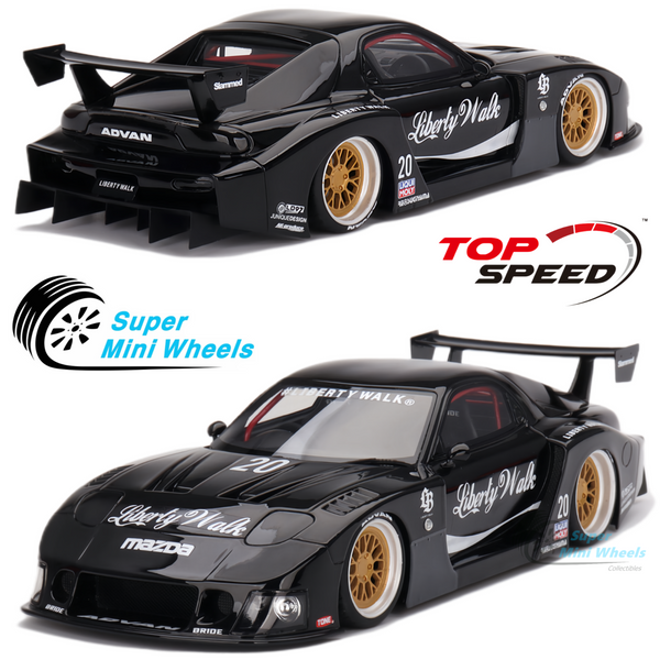 Top Speed 1:18 MAZDA RX-7 LB-Super Silhouette Liberty Walk Black - TS0528