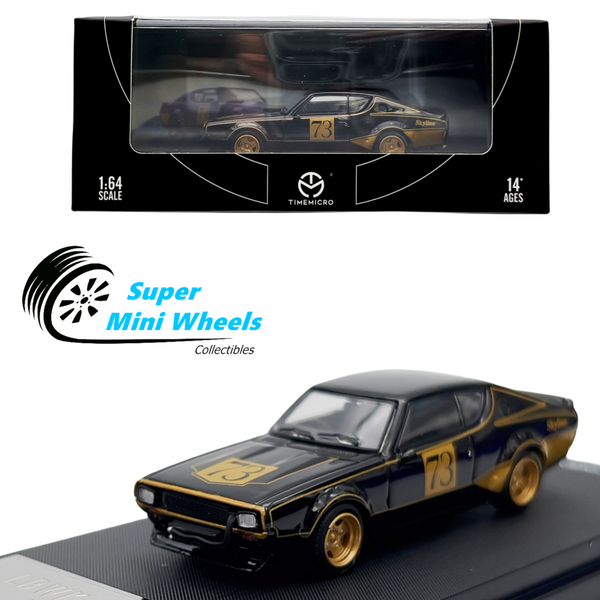 Time Micro 1:64 LBWK Nissan KPGC110 #73 Black/Gold - Diecast Model