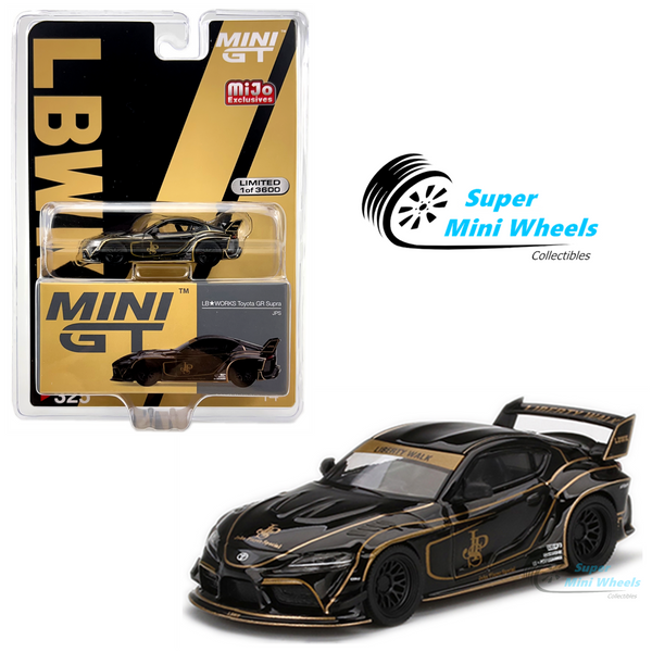 Mini GT 1:64 LB WORKS Toyota GR Supra JPS (Black/Gold) #325