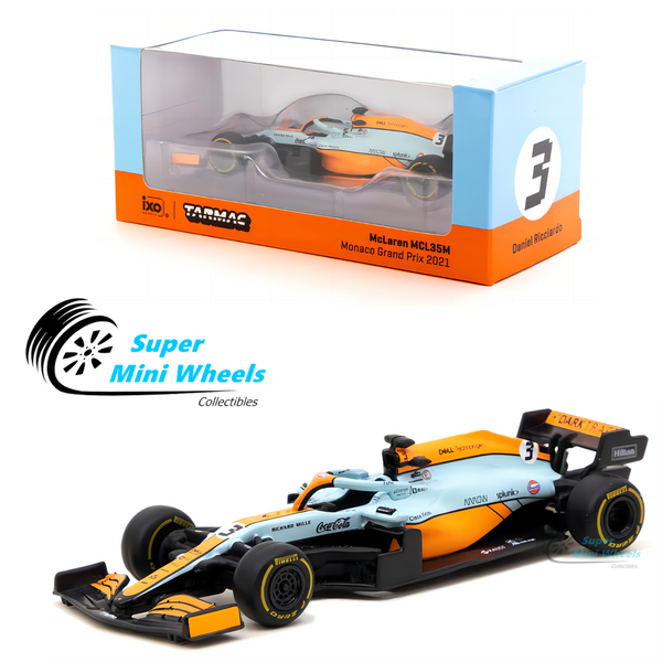 Tarmac Works 1:64 McLaren MCL35M Monaco Grand Prix 2021 Daniel Ricciardo #3