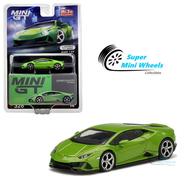 Mini GT 1:64 Lamborghini Huracan EVO Verde Mantis (Green) #328