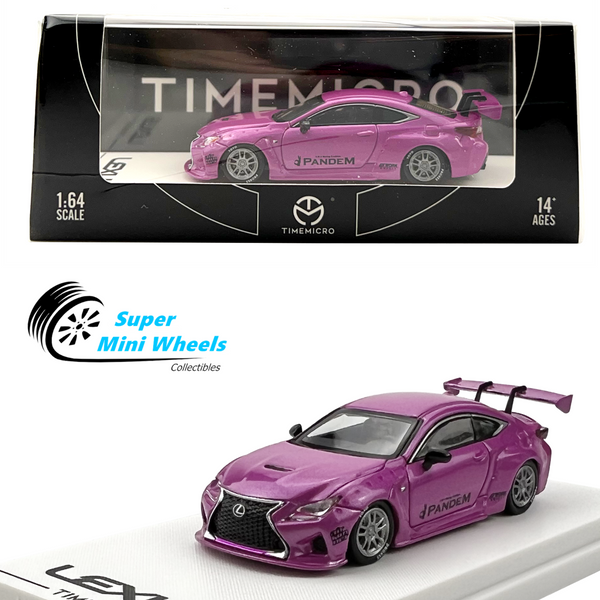 Time Micro 1:64 Lexus RCF Wide Body (Rose Red) Diecast Model