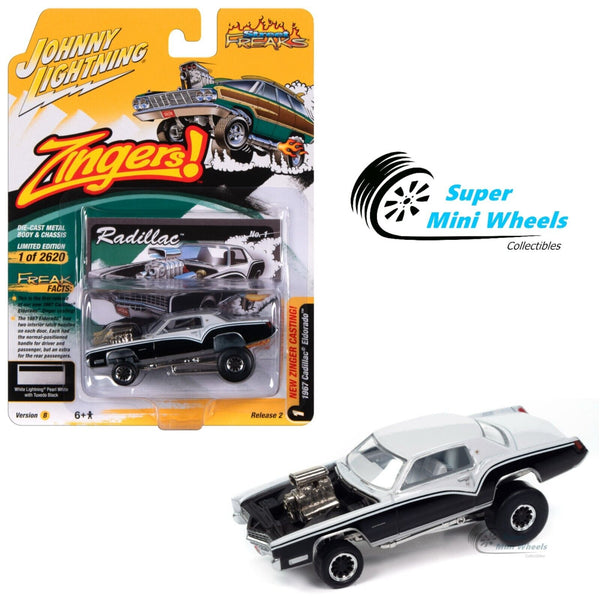 Johnny Lightning 1:64 - 1967 Cadillac Eldorado (Zingers) White/Black