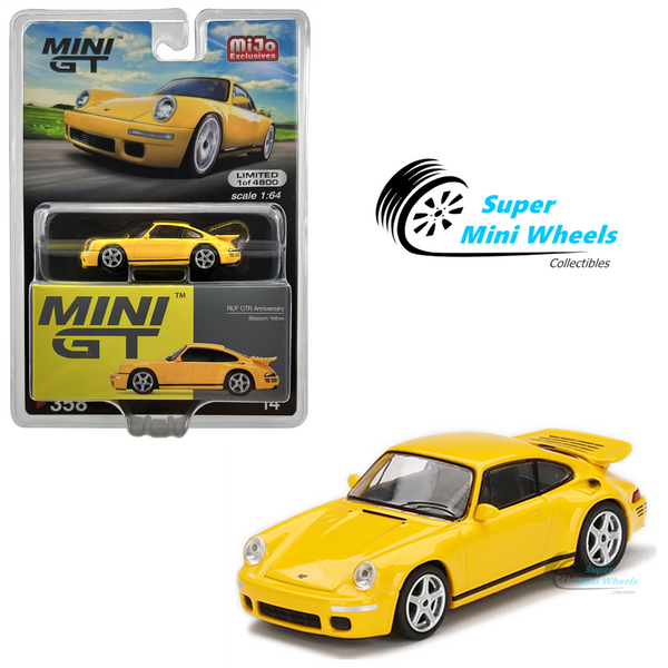 Mini GT 1:64 Porsche 911 RUF CTR Anniversary Blossom Yellow #358