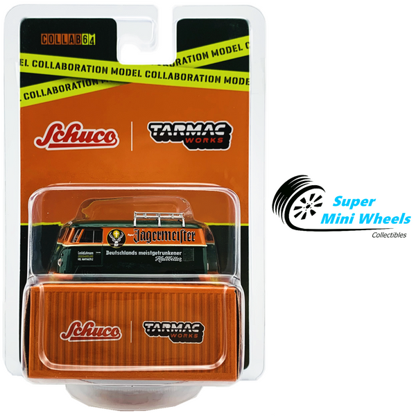 Tarmac Works x Schuco 1:64 Volkswagen T1 Panel Low Ride Height Jagermeister