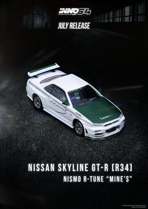 INNO64 1:64 Nissan Skyline GT-R R34 Nismo R-Tune "Mine'S"