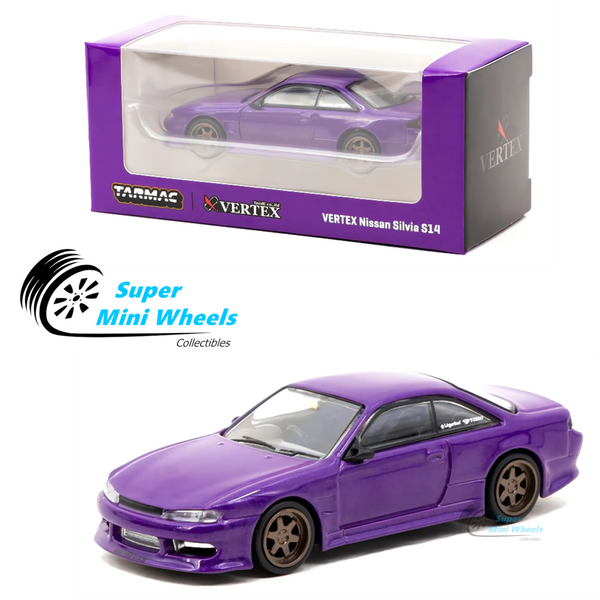 Tarmac Works 1:64 Global 64 Vertex Nissan Silvia S14 Purple