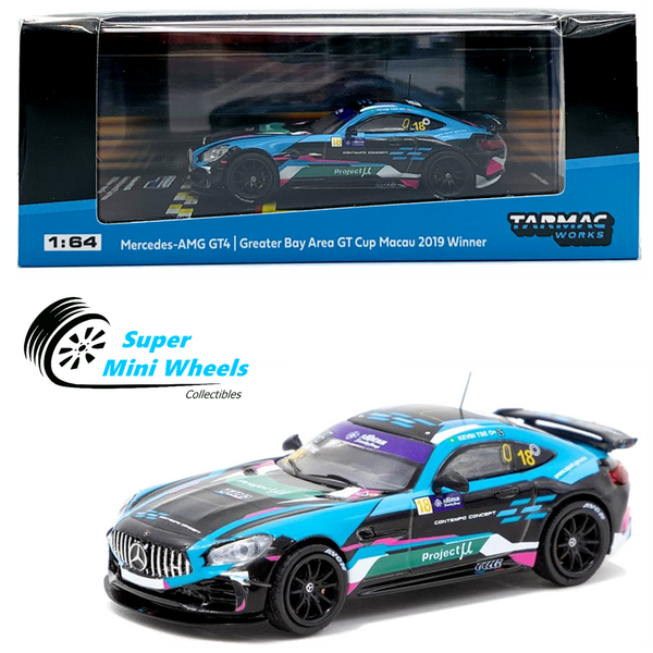 Tarmac Works 1:64 Mercedes-AMG GT4 Greater Bay Area GT Cup Macau 2019 #18 Winner