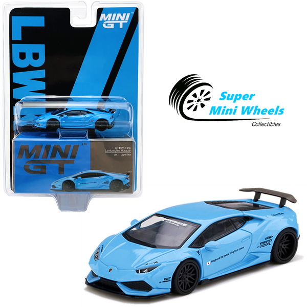 Mini GT 1:64 LB WORKS Lamborghini Huracan Ver. 1 (Light Blue) #189