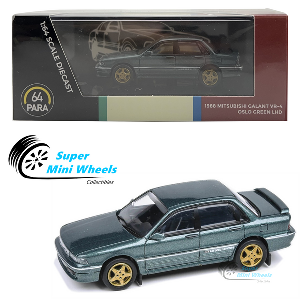 PARA64 - 1988 Mitsubishi Galant VR-4 (Oslo Green) LHD - Diecast Model - 1:64