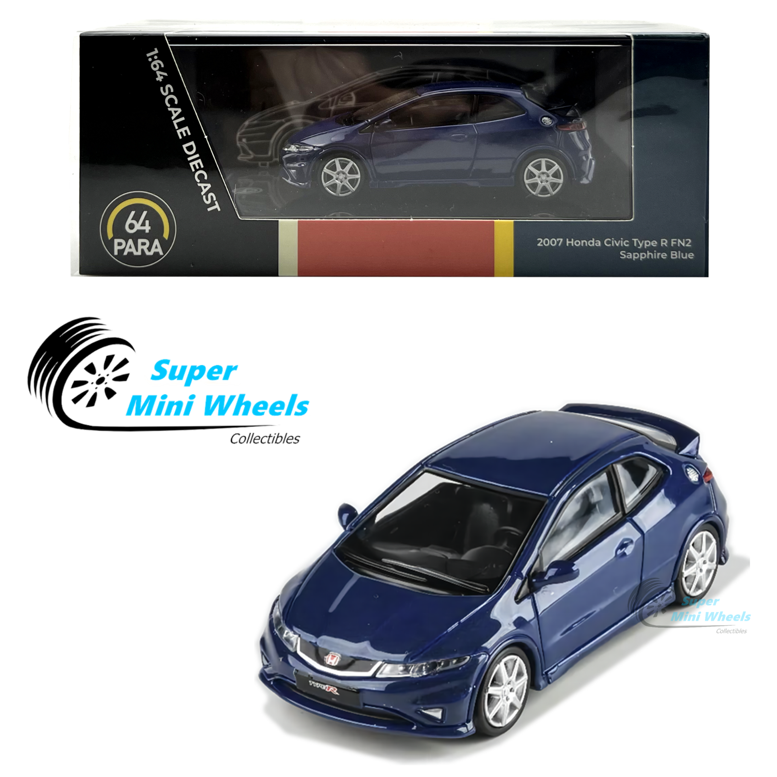 PARA64 1:64 Honda 2007 Civic Type R FN2 Euro - Sapphire Blue – Super ...