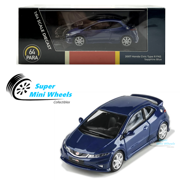 PARA64 1:64 Honda 2007 Civic Type R FN2 Euro - Sapphire Blue