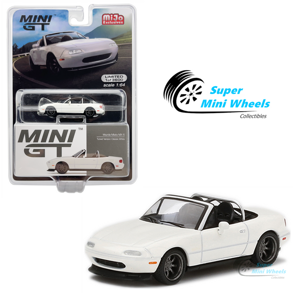 Mini GT 1:64 Mazda Miata MX-5 (NA) Tuned Version Classic White #304