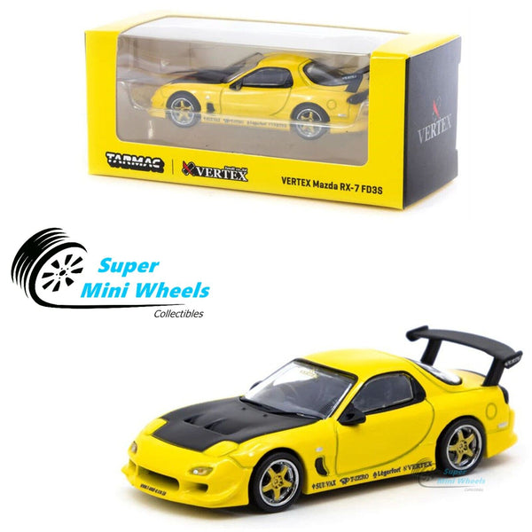 Tarmac Works 1:64 VERTEX Mazda RX-7 FD3S Yellow Metallic