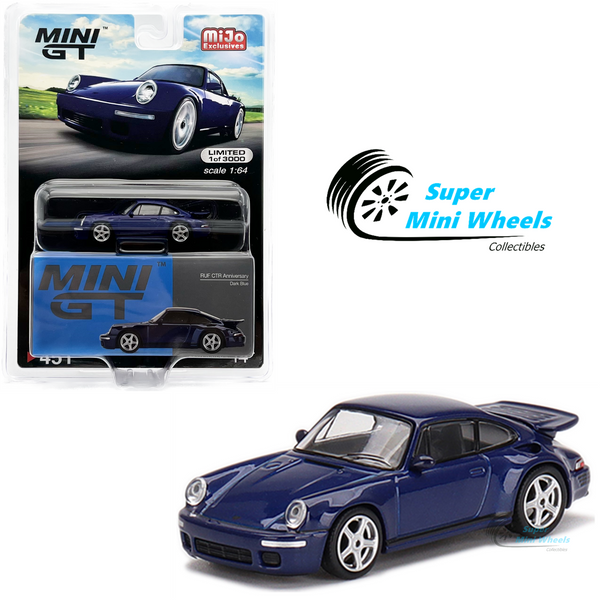 Mini GT 1:64 Porsche 911 RUF CTR Anniversary Dark Blue #451