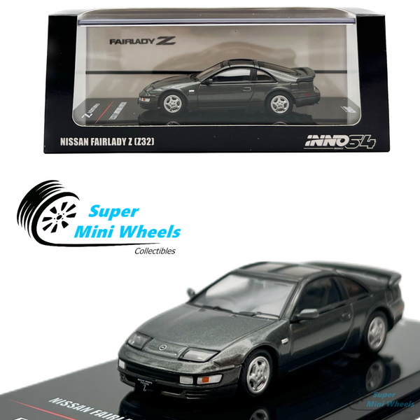 INNO64 1:64 Nissan Fairlady Z Z32 (Metal Gray) with Extra Wheels