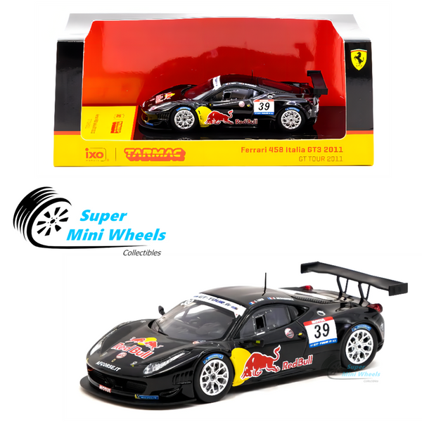 Tarmac Works 1:64 Ferrari 458 Italia GT3 GT #39 Black Red Bull