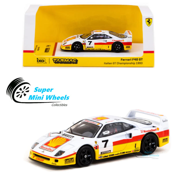 Tarmac Works x ixo 1:64 Ferrari F40 GT Italian GT Championship 1993 #7 SHELL