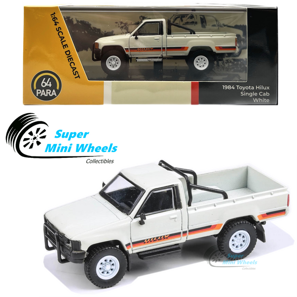 PARA64 - 1:64 - 1984 Toyota Hilux Single Cab Pickup  White