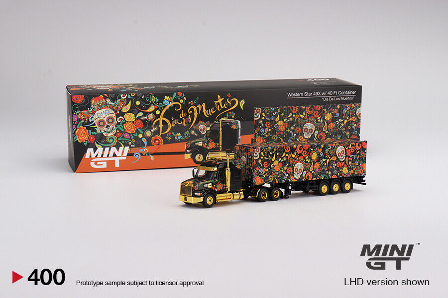 Mini GT 1:64 Western Star 49X Con Contenedor De 40 Pies, Edición