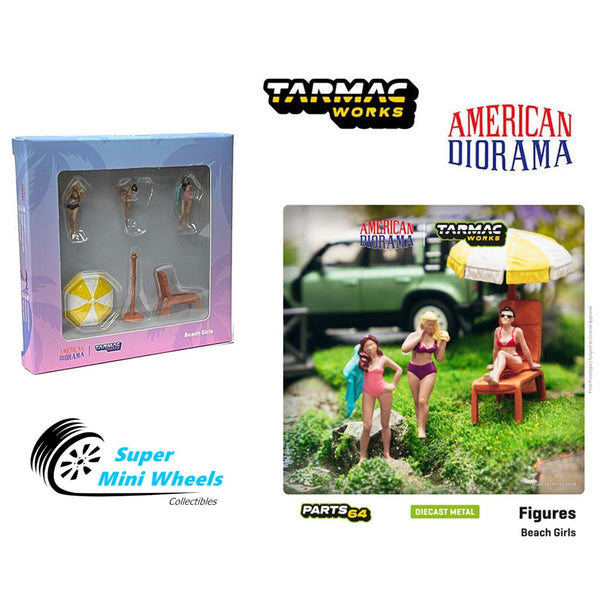 American Diorama x Tarmac Works 1:64 Beach Girls Figures 6pcs Set