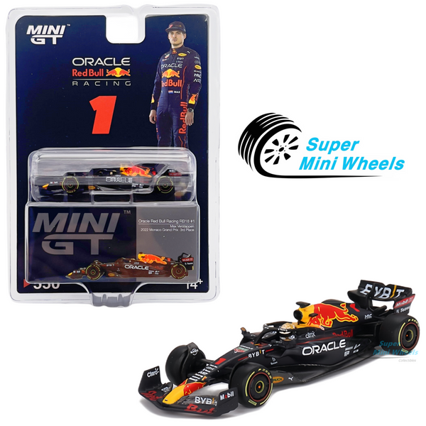 Mini GT 1:64 F1 Oracle Red Bull Racing RB18 #1 Max Verstappen 2022 Monaco #550