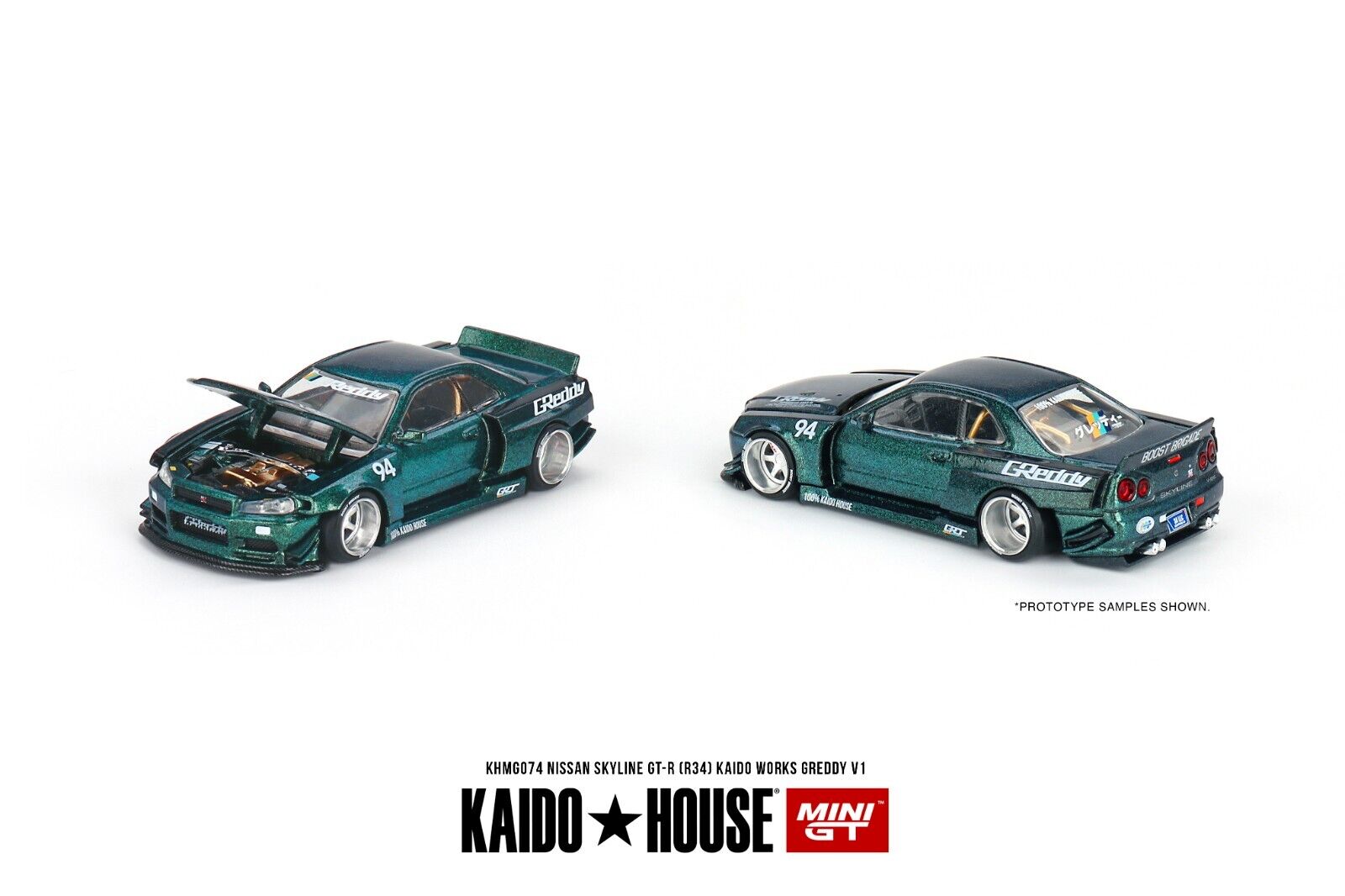 Mini GT x Kaido House 1:64 Nissan Skyline GT-R R34 Kaido Works