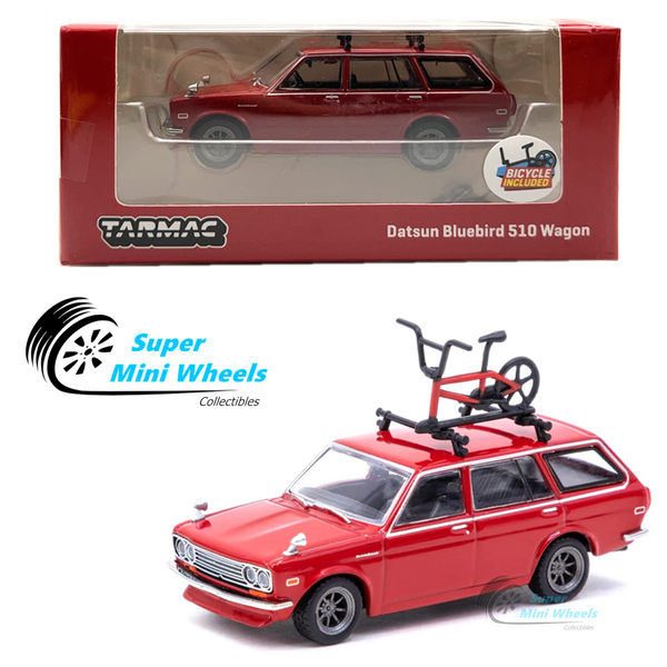 Tarmac Works 1:64 Datsun Bluebird 510 Wagon Red - GLOBAL64