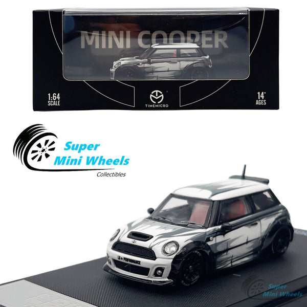 Time Micro 1:64 LBWK Mini Cooper (Comic White) Diecast Model Car