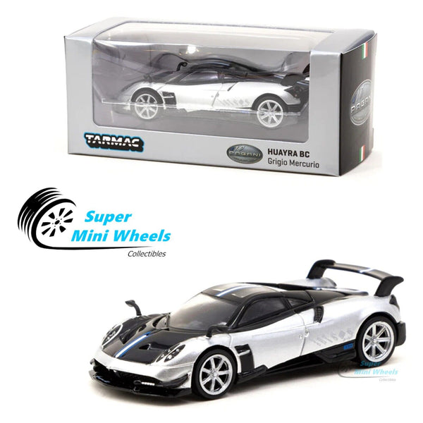 Tarmac Works 1:64 Pagani Huayra BC Grigio Mercurio (Silver) GLOBAL64