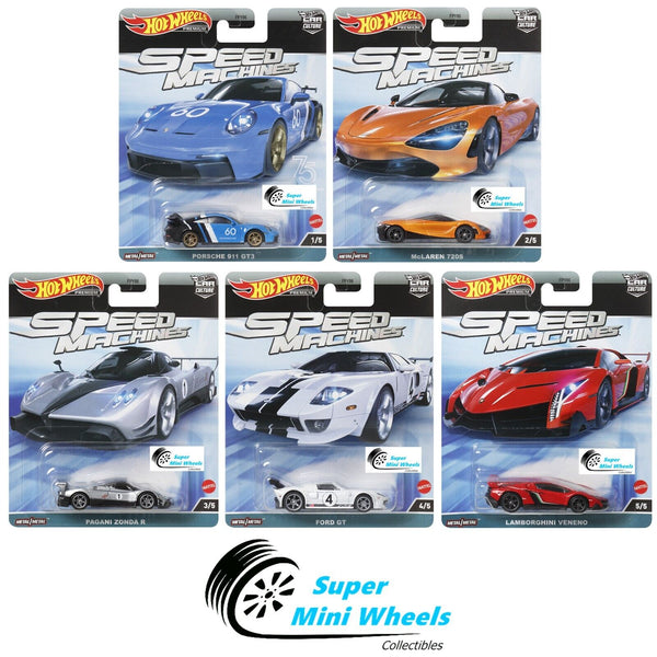 Hot Wheels Premium 2023 Car Culture A Case Speed Machines 5 Cars Set