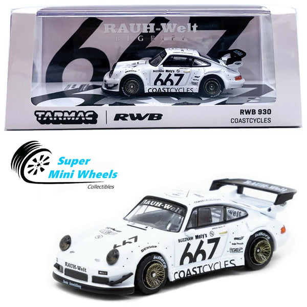 Tarmac Works 1:64 RWB Porsche 911 (930) Coastcycles #667 White - HOBBY64