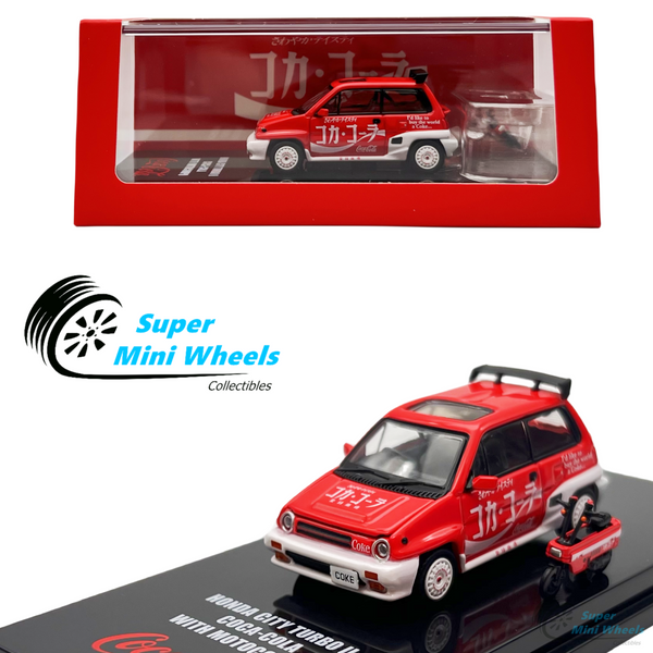 INNO64 1:64 Honda City Turbo II Coca-Cola With Motocompo