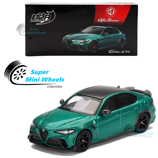 BBR Models 1:64 Alfa Romeo Giulia GTAm – Rosso GTA (Verde Montreal) Low Wing