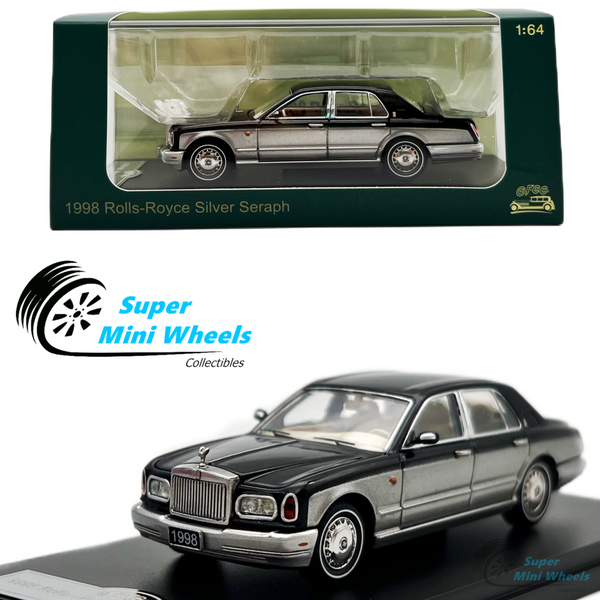 GFCC 1:64 1998 Rolls-Royce Silver Seraph (Black/Silver) Diecast Model Car