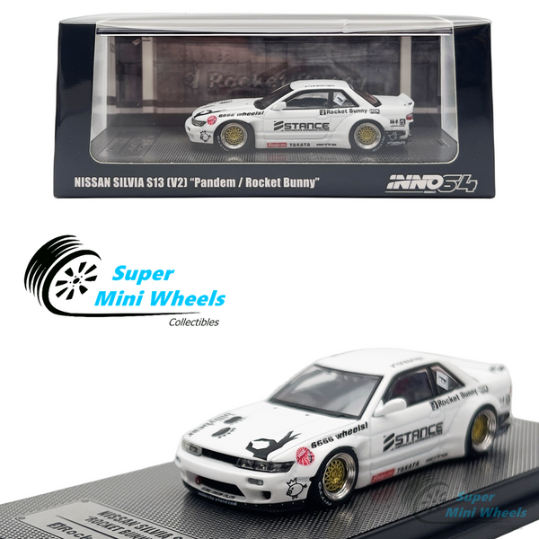 INNO64 1:64 Nissan Silvia S13 V2 Pandem / Rocket Bunny (White)