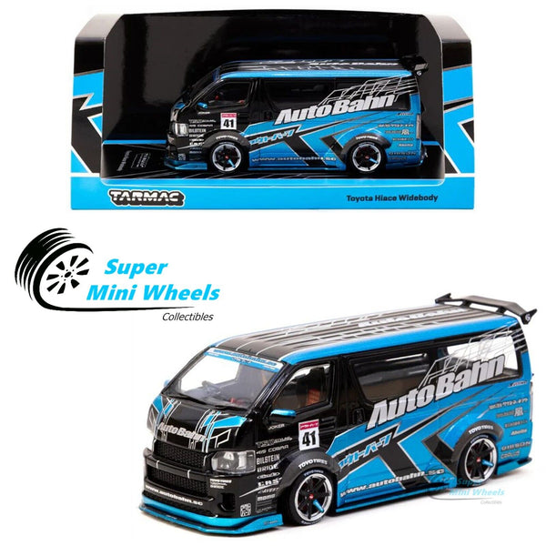 Tarmac Works 1:43 Toyota Hiace Widebody Black / Blue