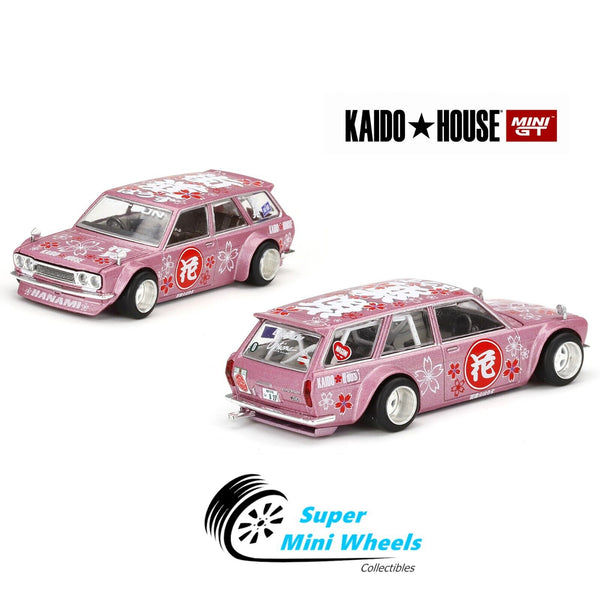 Mini GT x Kaido House 1:64 Datsun KAIDO 510 Wagon Hanami V1 Pink - KHMG012