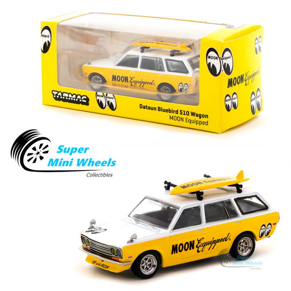 Tarmac Works 1:64 Datsun Bluebird 510 Wagon MOON Equipped (Yellow)