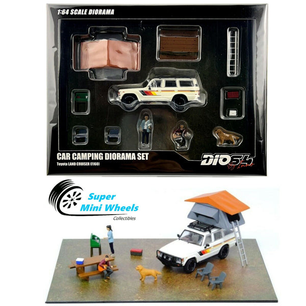 INNO64 1:64 Car Camping Diorama w/ 1987 Toyota Land Cruiser & Figures DIO64-002