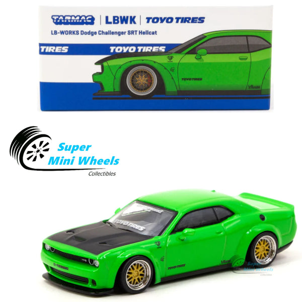 Tarmac Works 1:64 LB-WORKS Dodge Challenger SRT Hellcat Green TOYO TIRES